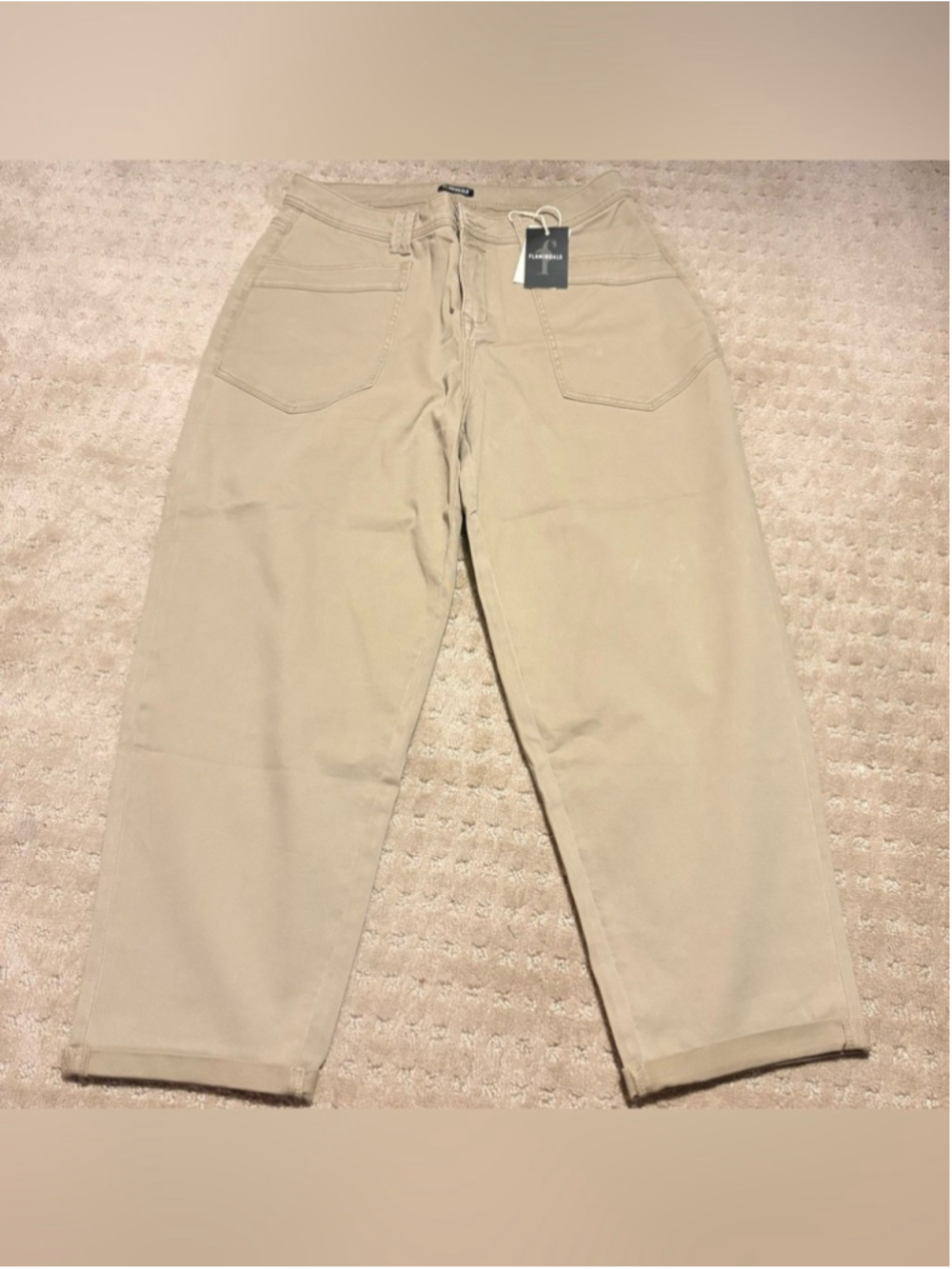Flamingals Mid Rise Straight Leg Stitch Detailing Workout Cropped Summer Trendy - Picture 2 of 3